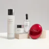 TIRTIR Ceramic Radiance Ritual skincare set with toner, ampoule, cream and red cushion foundation